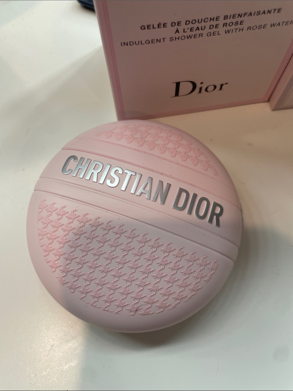 Miss Dior Hand Cream in Pale Pink Round Logo Compact Case